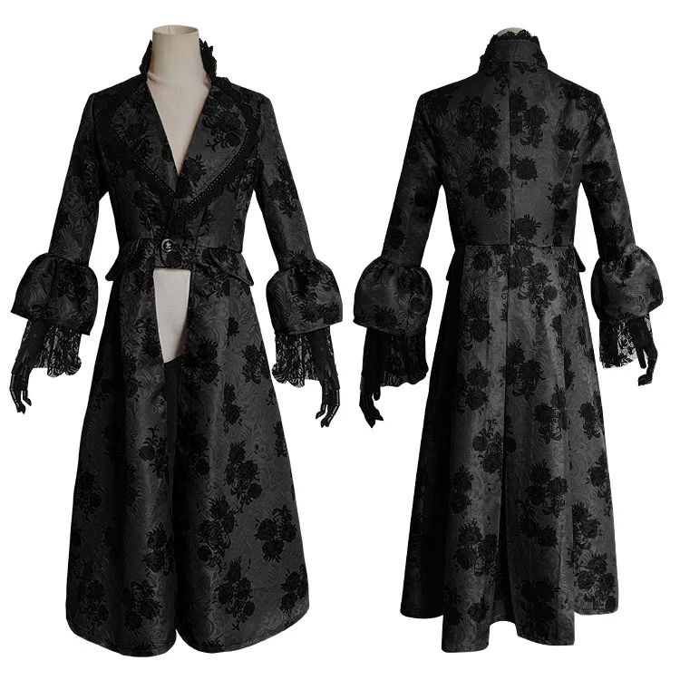 Средневековый Костюм для Хэллоуина черный костюм в стиле стимпанк Женская