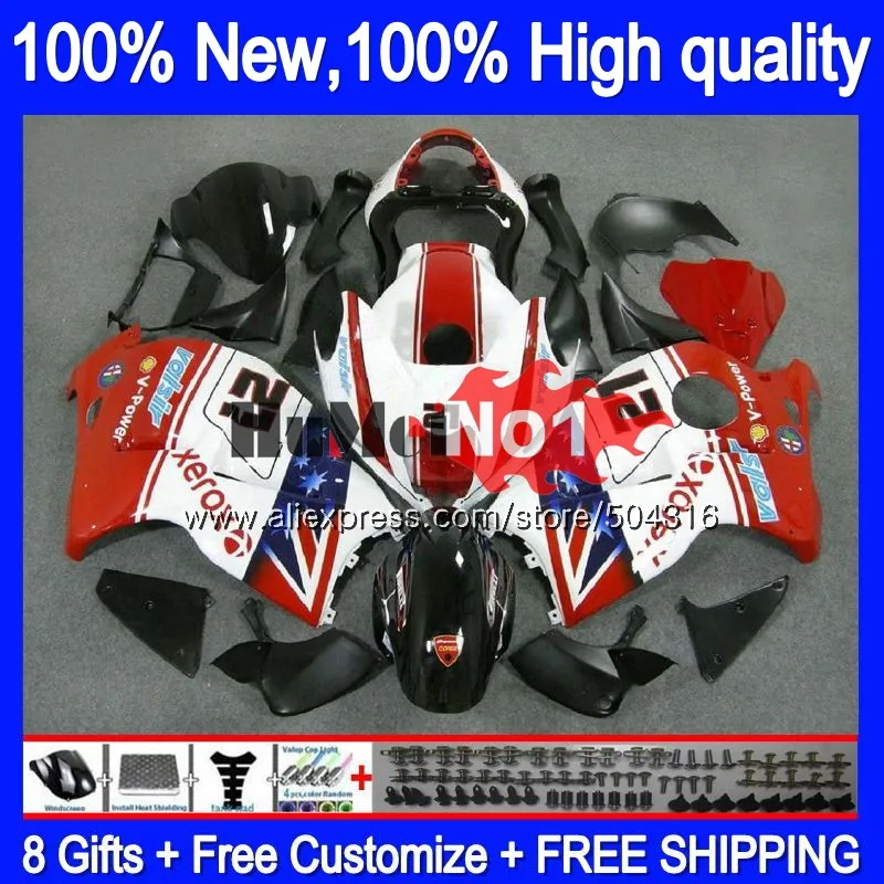 

Hayabusa For SUZUKI GSX-R1300 1996 1997 1998 99 00 01 27MC.110 GSXR 1300 GSXR1300 96 97 98 1999 2000 2001 Fairings Red White