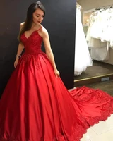 vestidos red quinceanera dresses ball gown sexy spaghetti strap lace appliques sweep train formal girls pageant party dress