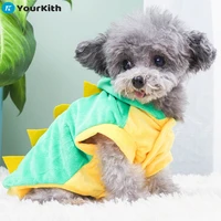 yourkith pet funny dog clothes pet clothing dinosaur dog hoodies teddy puppy cat clothes dog winter coat