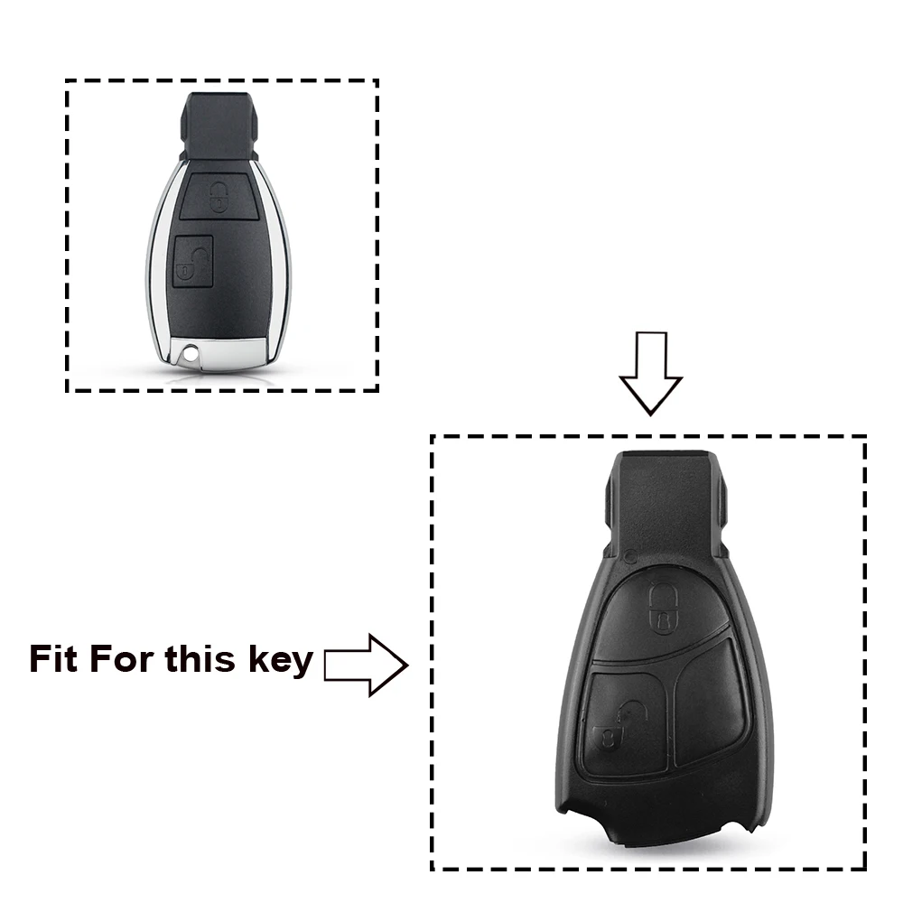 Флуоресцентная оболочка для смарт-ключа Mercedes Benz C B E Class W203 W211 W204 YU BN CLS CLK Fob 2 кнопки