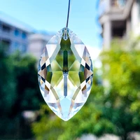5pcs horse eye crystal hanging suncatcher crystal prisms pendant chandelier parts diy home wedding decor accessories 3550mm