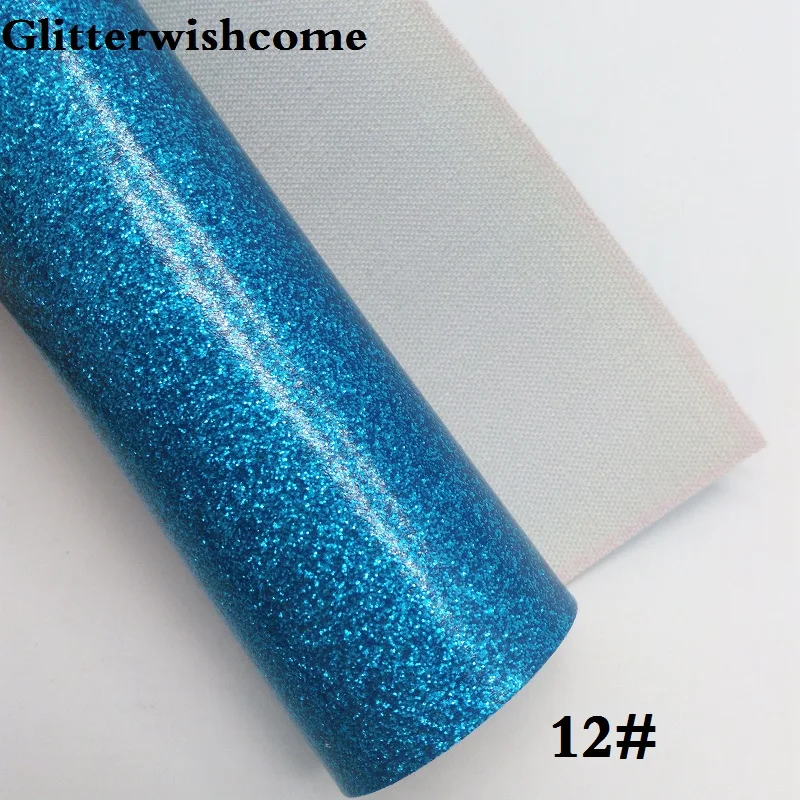 12 Glitterwishcome 30X134 см мини-рулон блестящая ткань винил для бантов гладкая блестящая кожа ткань искусственная кожа для бантов, GM200 - Цвет: 12