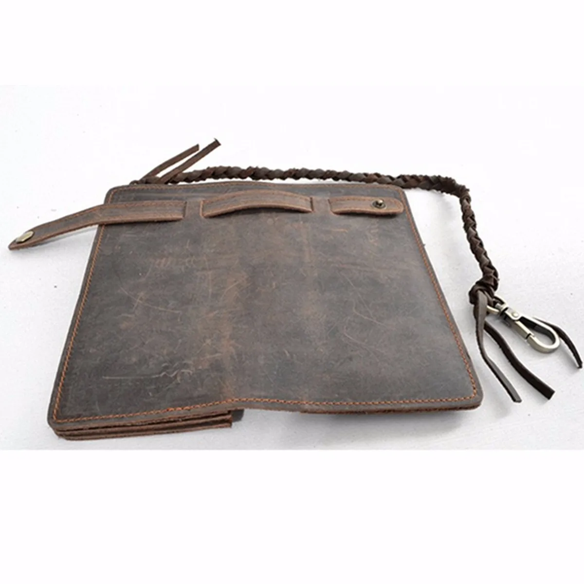 Мужской кошелек из воловьей кожи повседневный Кожаный Байкер водитель грузовика