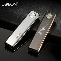 jobon electric lighter usb rechargeable portable windproof smoking accessories tools multicolor lighters ultra thin double side