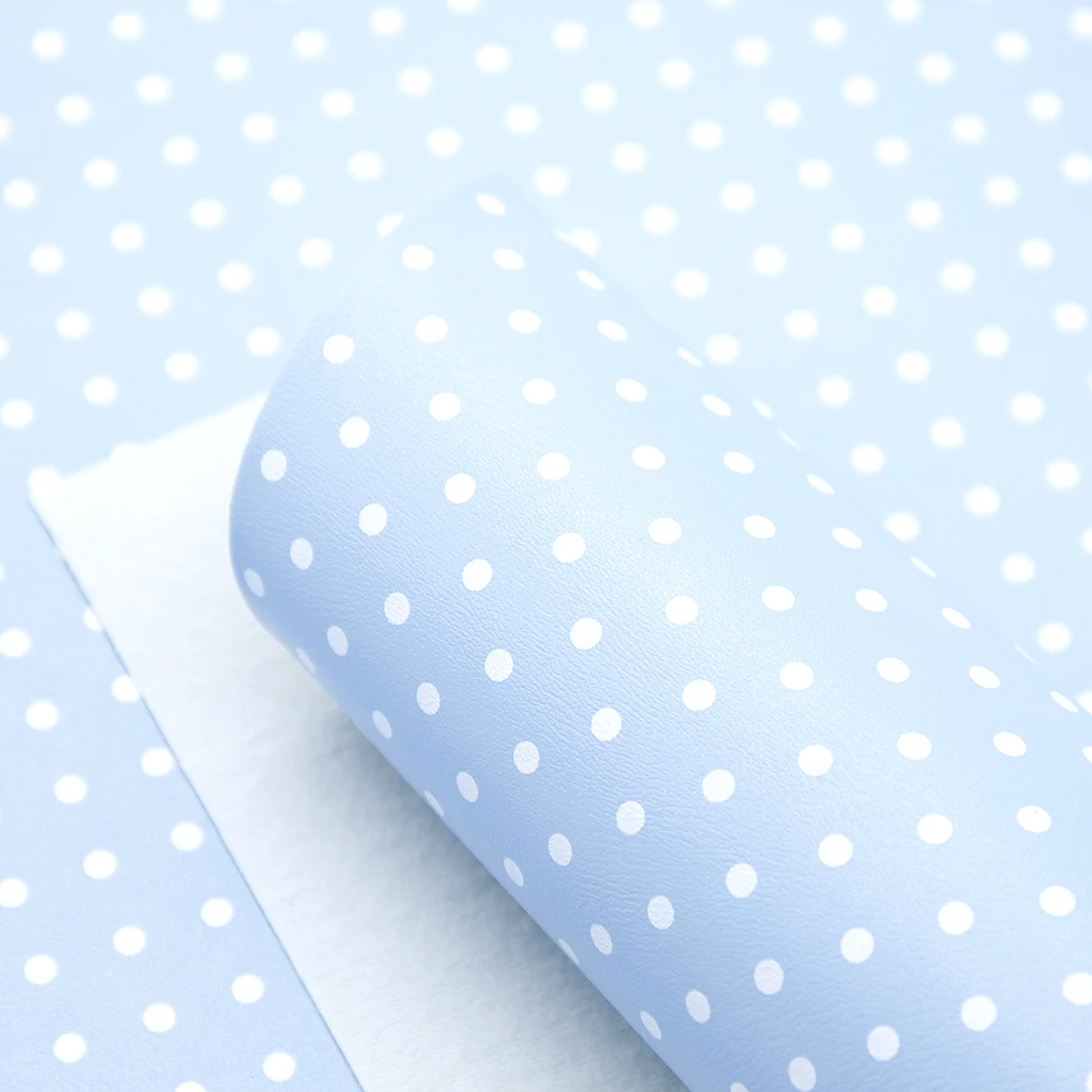 30*140 см ткань из искусственной кожи с принтом в горошек для бантов Кожевенная