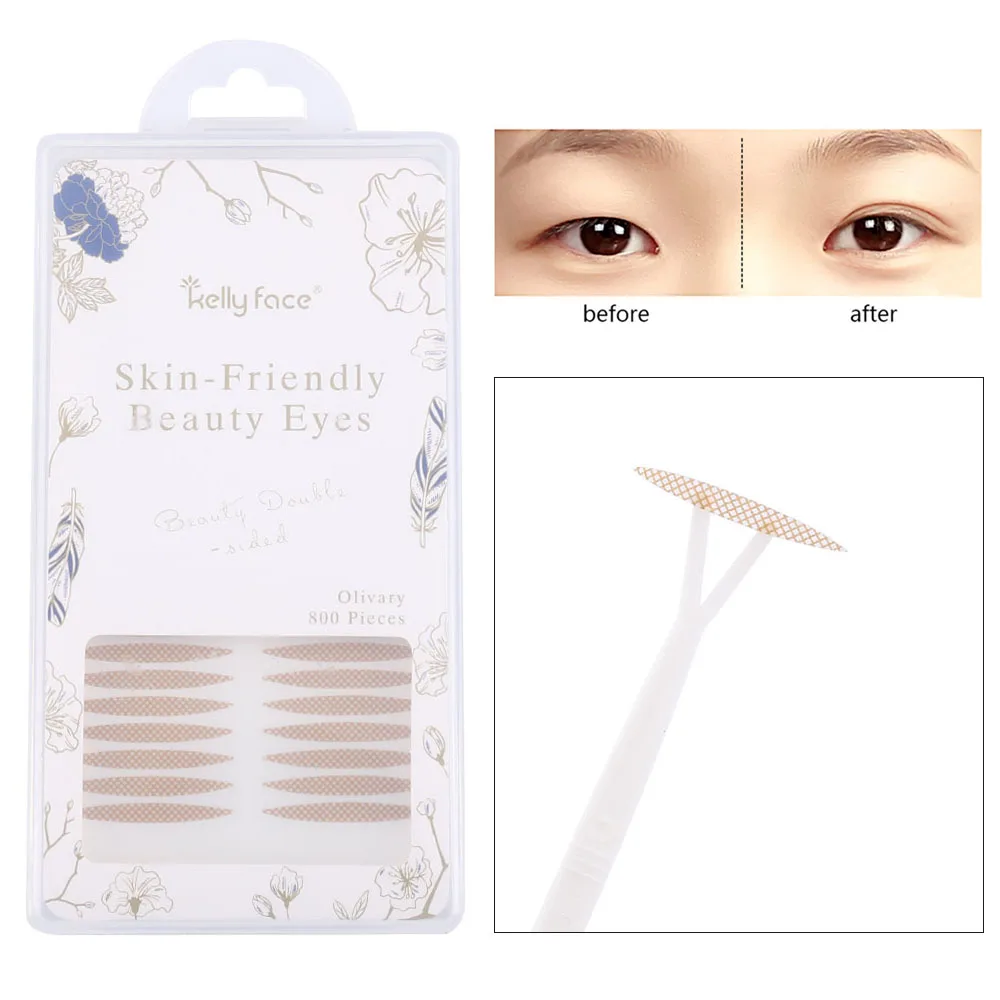 

800 шт. самоклеящиеся наклейки на широкие веки, невидимые кружевные полоски для подтяжки глаз, двойная лента для век, водонепроницаемые косме...