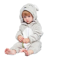 autumn and winter flannel baby clothes children cartoon mouse shape warm and comfortable romper baby clothes set high quality