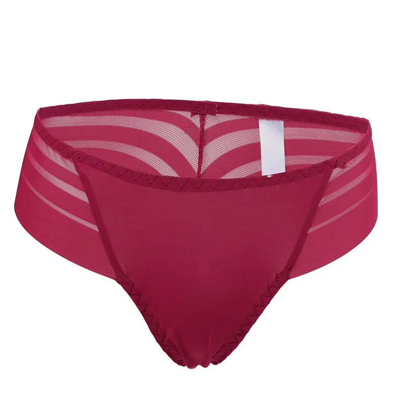 Женские сексуальные трусики стринги кружевные бесшовные с оборками нижнее белье