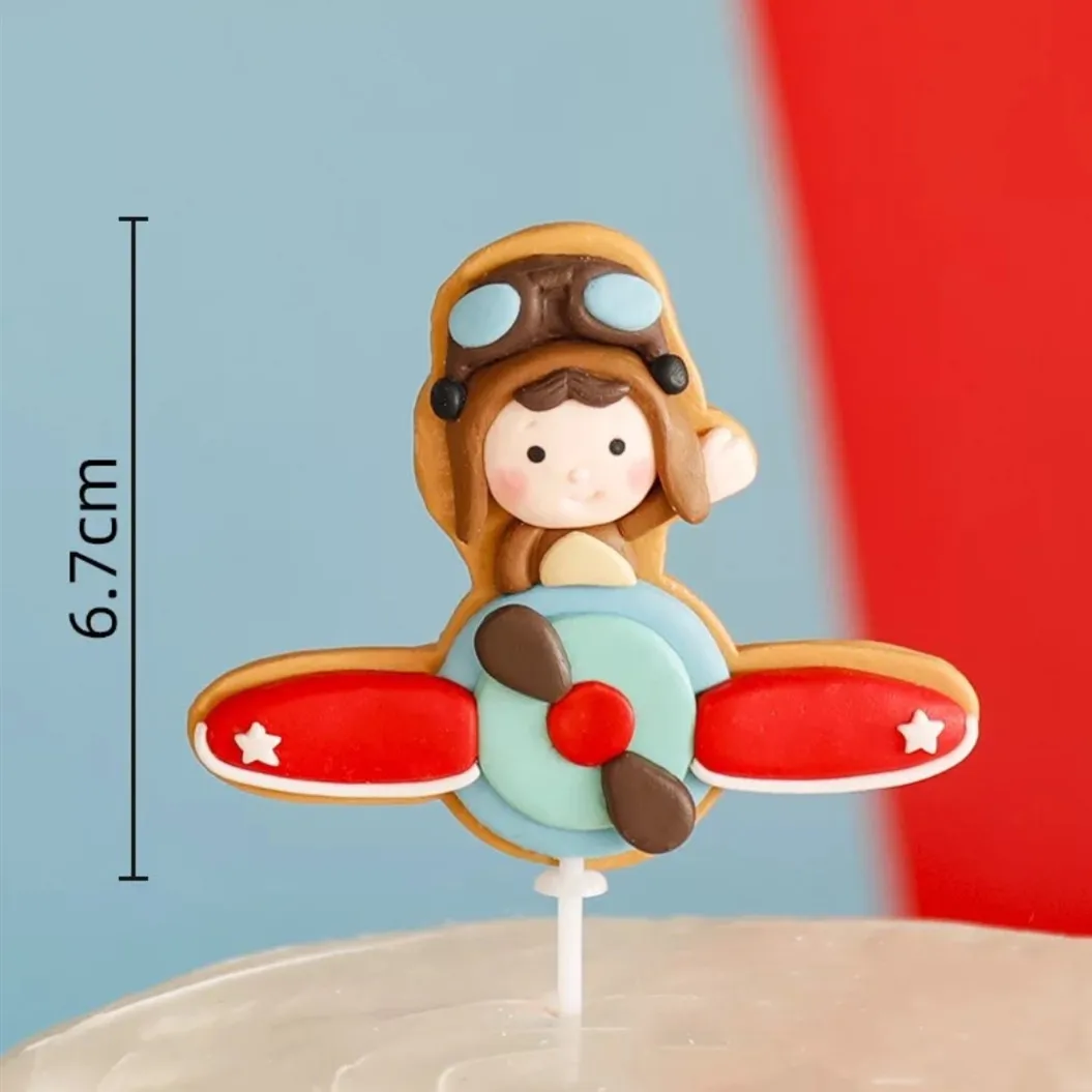 Детский Топпер для торта на день рождения с трехмерным летательным аппаратом и