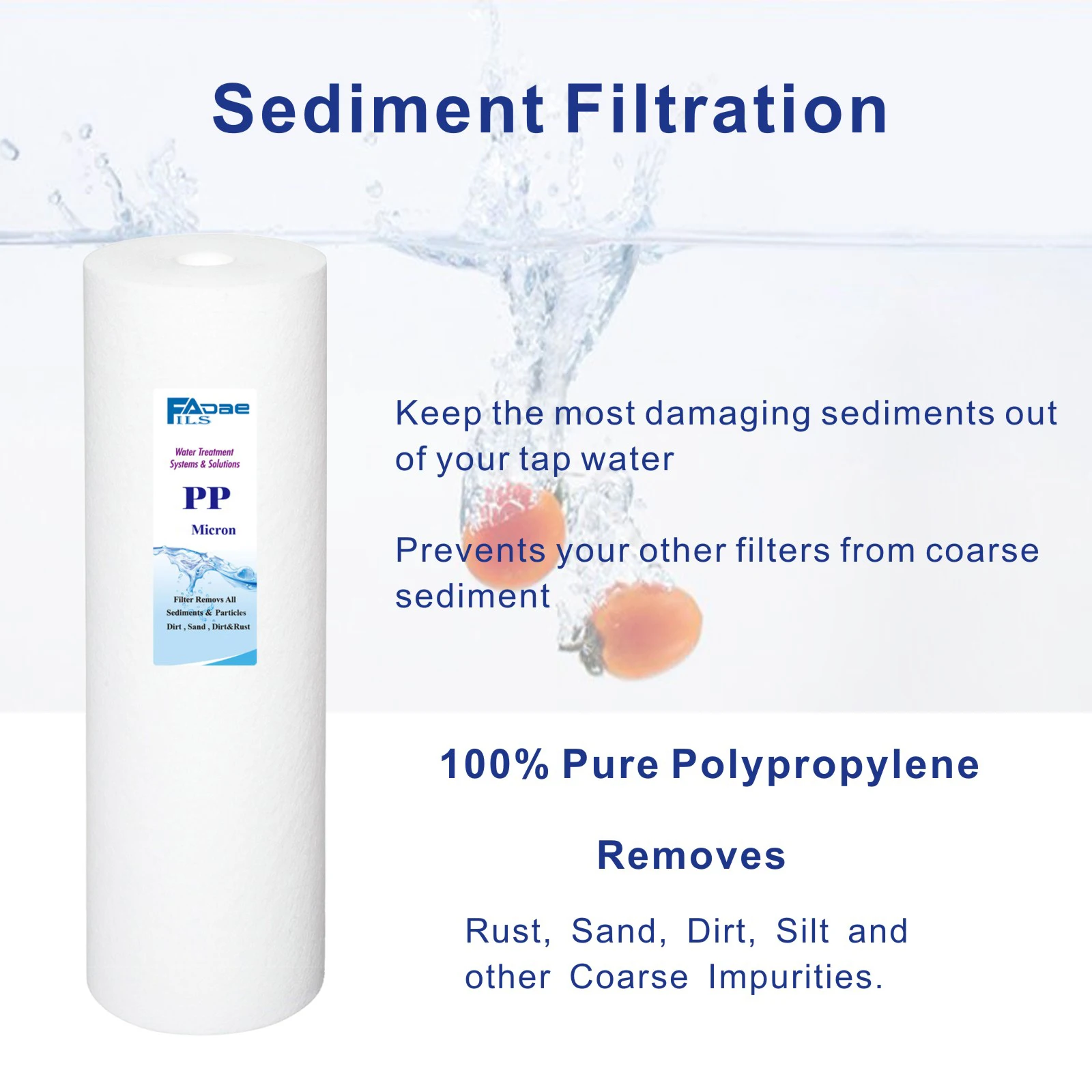 20-дюймовый Большой синий фильтр для воды всего дома 4 5 дюйма x 20 дюймов длинный