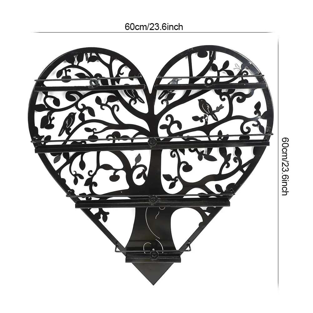 Лак для ногтей метал шкаф настенный сердце Форма лак стеллаж хранения держатель