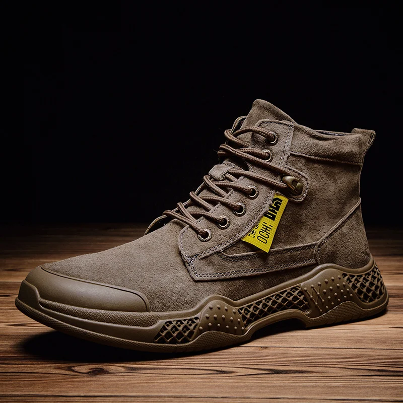 Мужские повседневные Ботинки Martin черные ботинки с высоким берцем удобная обувь