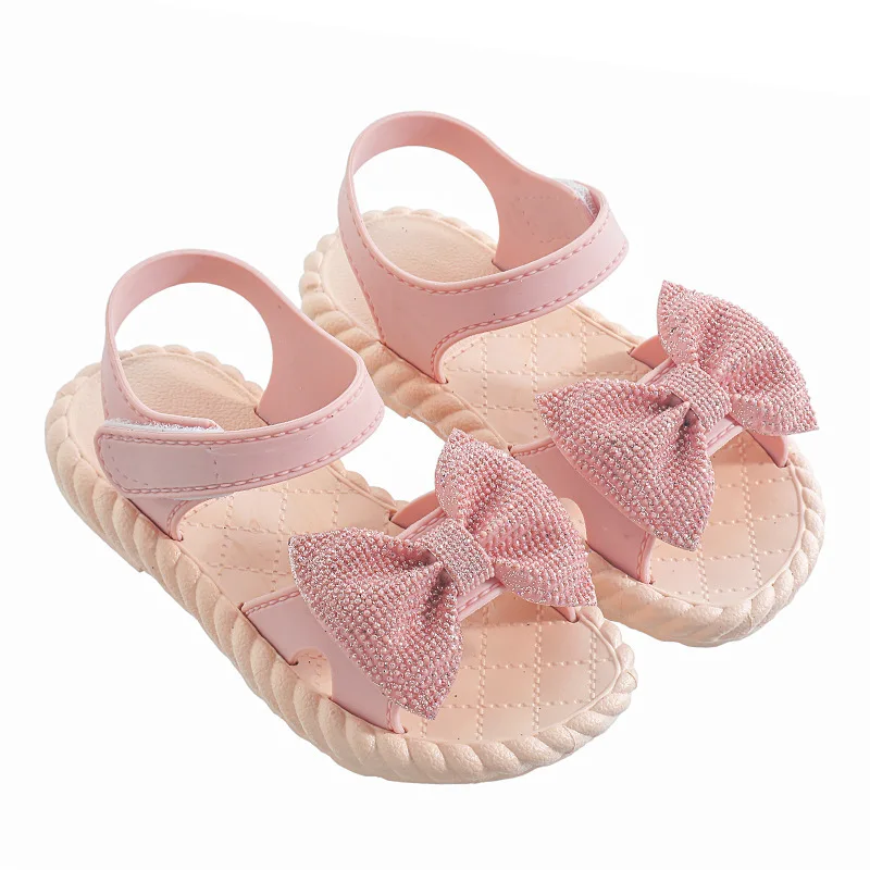

Girls Sandals Summer 2021 New Children's Soft Bottom Fashion Little Girl Princess Shoes Baby Beach Open-toed Sandals
