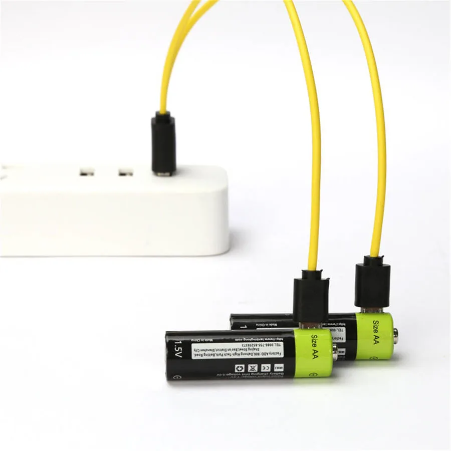 High Grade USB Rechargeable Lithium Polymer Battery Bateria AA 1.5V 1250mAh ZNT5 Universal Batteies Charged By Micro Cable | Электроника
