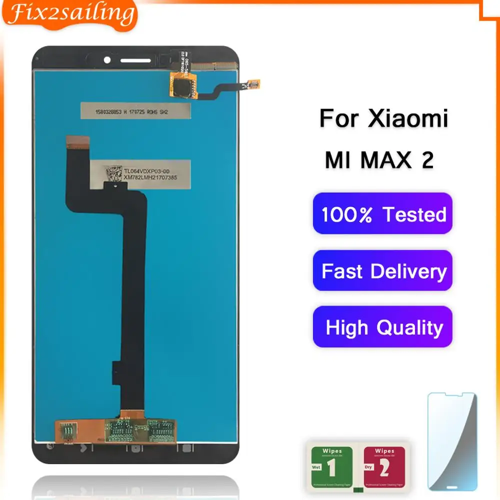 Fix2sailing 100% рабочий ЖК-дисплей для Xiaomi Mi Max 2 телефон ЖК-кодирующий преобразователь