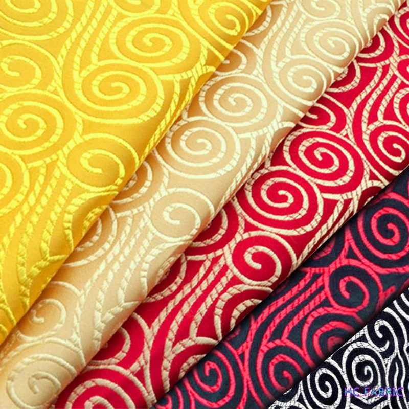 

75cm Brocade Jacquard Silk Fabric Satin Pattern Material for Sewing Cheongsam and Kimono Interior Decoration Costume Fabrics