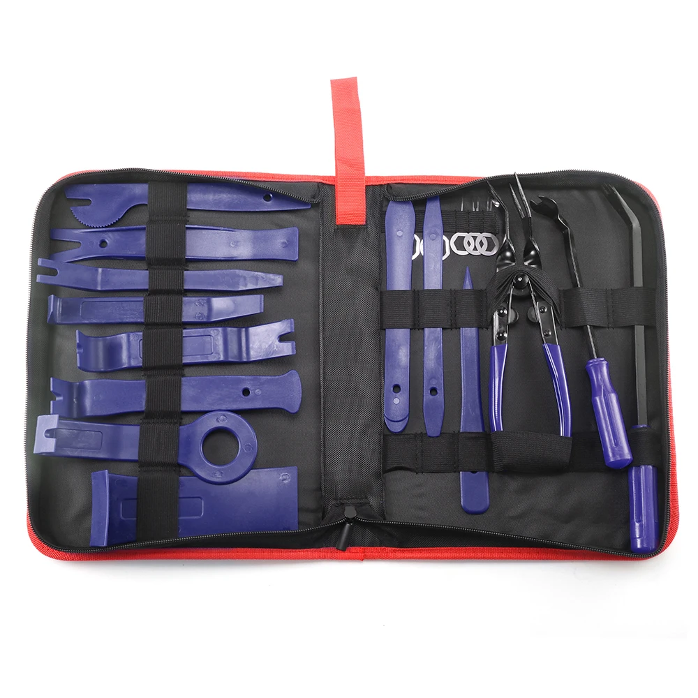 19 шт. портативные цветные авто радио панели двери Клип Панель отделка тире аудио