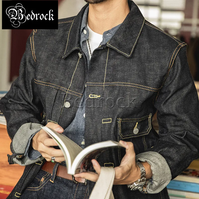 

Unwashed 16oz heavy Raw TYPE2 Pramiry color vintage men replica visvim101 slim Denim jacket