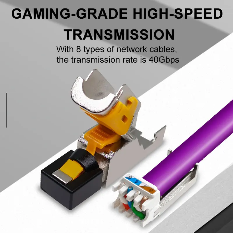 ONTi Cat8 Ethernet Патч-Кабель высокая скорость S/FTP 22AWG экранированный однотонный сетевой