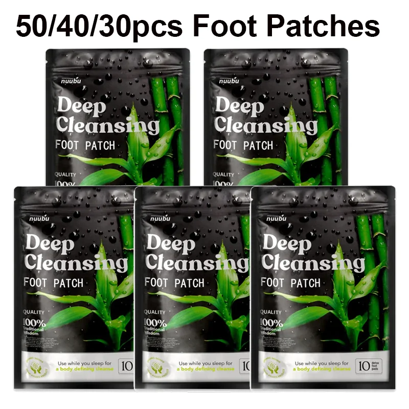 

50/40/30pcs Detox Foot Patches For Stress Relief Feet Deep Sleep Detoxification Treat Body Toxins Clean Cleansing Adhesive Pads
