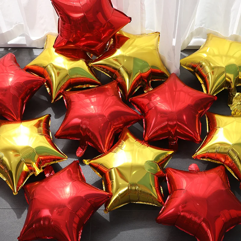 

20 штук 18 дюймов Звездные воздушные фольгированные шары оптом с пентаграммой на день рождения Декорации на свадьбу, вечеринку надувные гели...