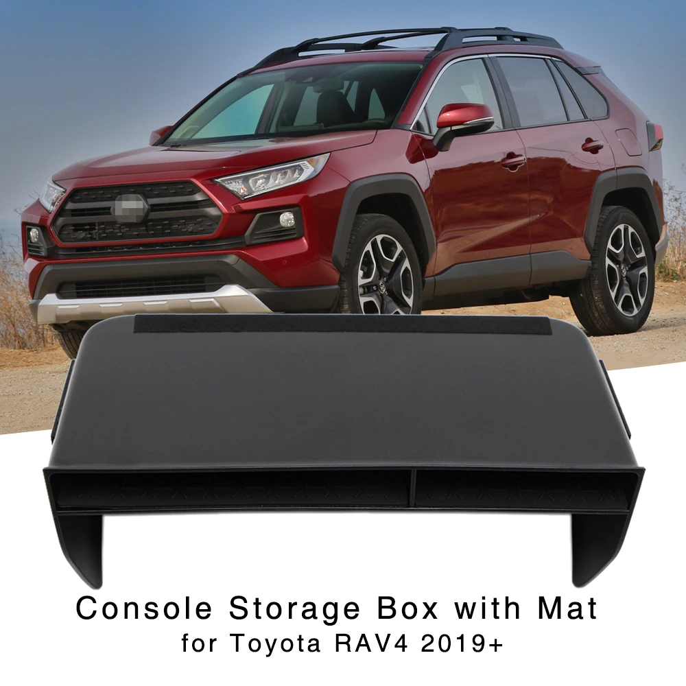 

Central Console Storage Box Tray for Toyota RAV4 2019 2020 Interior Organizer Holder Box ABS Matte Black