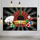 Фон с Казино Лас-вегасом покер красная занавеска Золотой блестящий День Рождения фотография фон фотобудка декор для студии