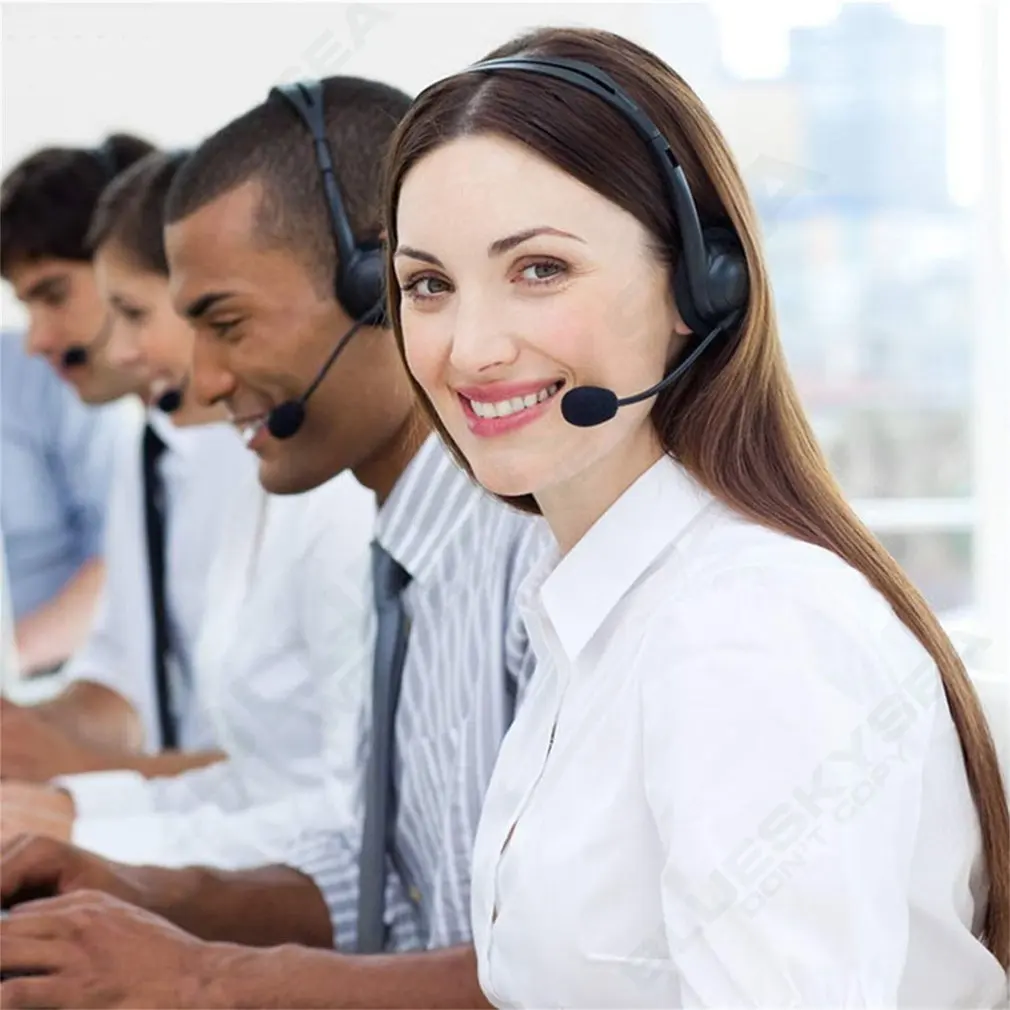 

2020 Hot USB Headset With Microphone Rotatable Adjustable Noise Canceling Earphone Call Center Headset Earphone For PC Laptop