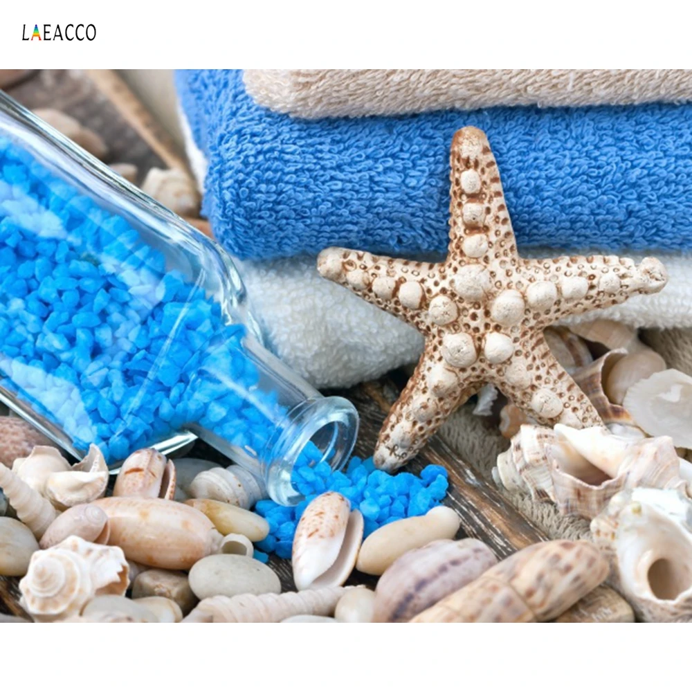 Laeacco ракушка в виде морской звезды стеклянная бутылка Картина на холсте