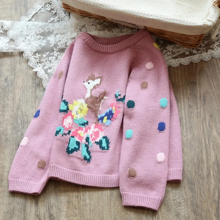 Вязаный свитер с круглым вырезом и рукавами Новинка 2019 года мягкая трикотажная