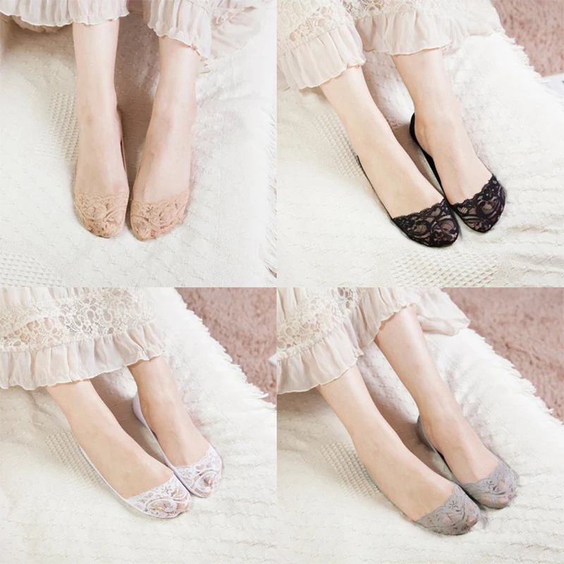 1 пара женские кружевные сексуальные короткие носки незаметный Носок мягкие