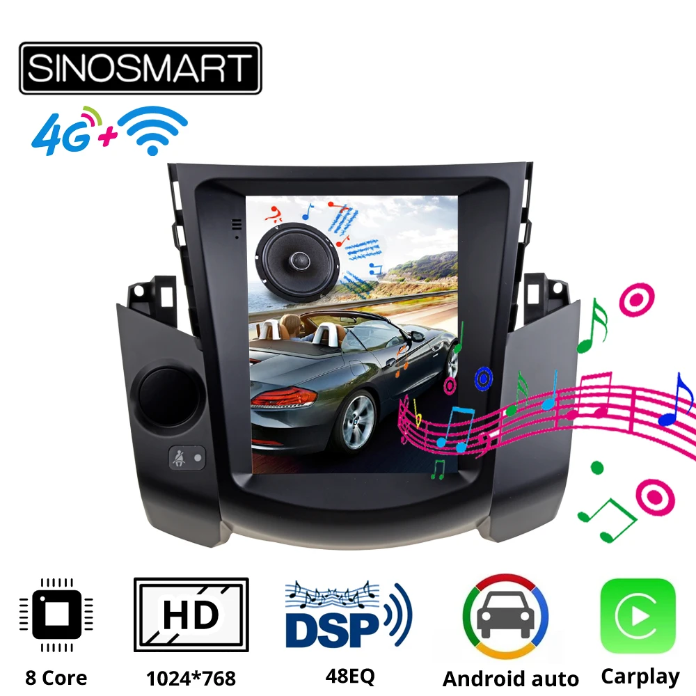 Sinosmart поддержка OEM Тесла стиль Автомобильный gps мультимедийный навигатор плеер