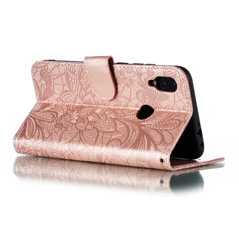 Кожаный флип-чехол s Red mi Note 7 M1901F7G M1901F7H, чехол с кружевным и цветочным принтом для Xiao mi Red mi NOTE 7 PRO M1901F7S, бумажник-книжка