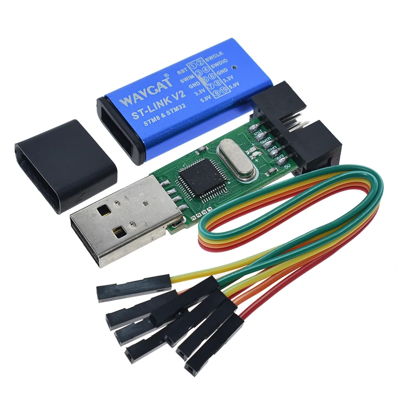 Симулятор загрузки ST-Link V2 stlink mini STM8STM32 с крышкой | Электронные компоненты и