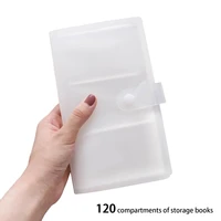 120 slots id holders pp matte business card book transparent large capacity id holders cards clip ticket collection stocks