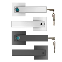 f180 square electronic smart lock biological fingerprint lock office home bedroom handle normal open mode zinc alloy door lock