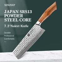 xinzuo 7 3 nakiri knife japan damascus steel srs13r2sg2 japanese cleaver knife beef santoku professional cooking knife