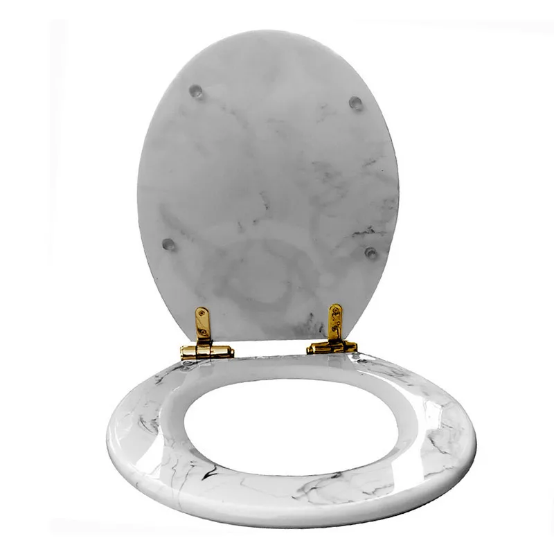 Чехол для сидений унитаза из полимера и мрамора универсальный медленный