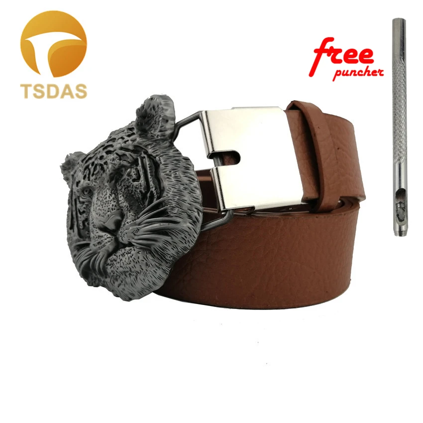Super Cool 3D Style Boys Tiger Head Carved Metal Belt Buckle Suitable For 4cm Width Cowboy Birthday Gifts | Дом и сад