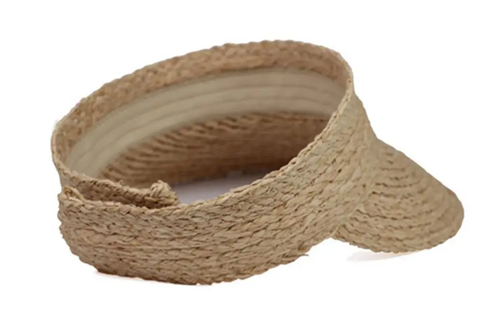 6 шт. Pocketable природа Солнце Соломенные из пальмового волокна козырьки дешевые