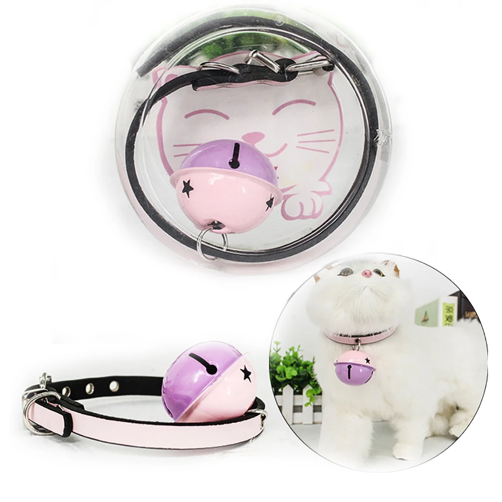 

Милый Jingle Bell Cat Воротник большой маленький кот кожаный воротник полная Шейная повязка котенок Шейная повязка