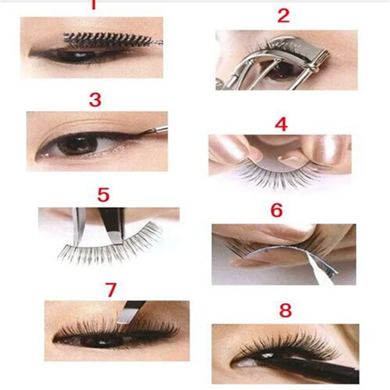 

Natural 5 pairs of thick cloth false eyelashes false eyelashes beauty eyelashes free shipping