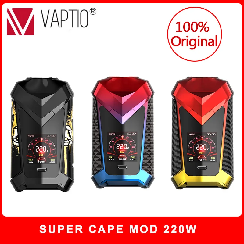 [Распродажа] оригинальная электронная сигарета mod 220 Вт VAPTIO SUPER CAPE MOD TC Box 510 нить мод