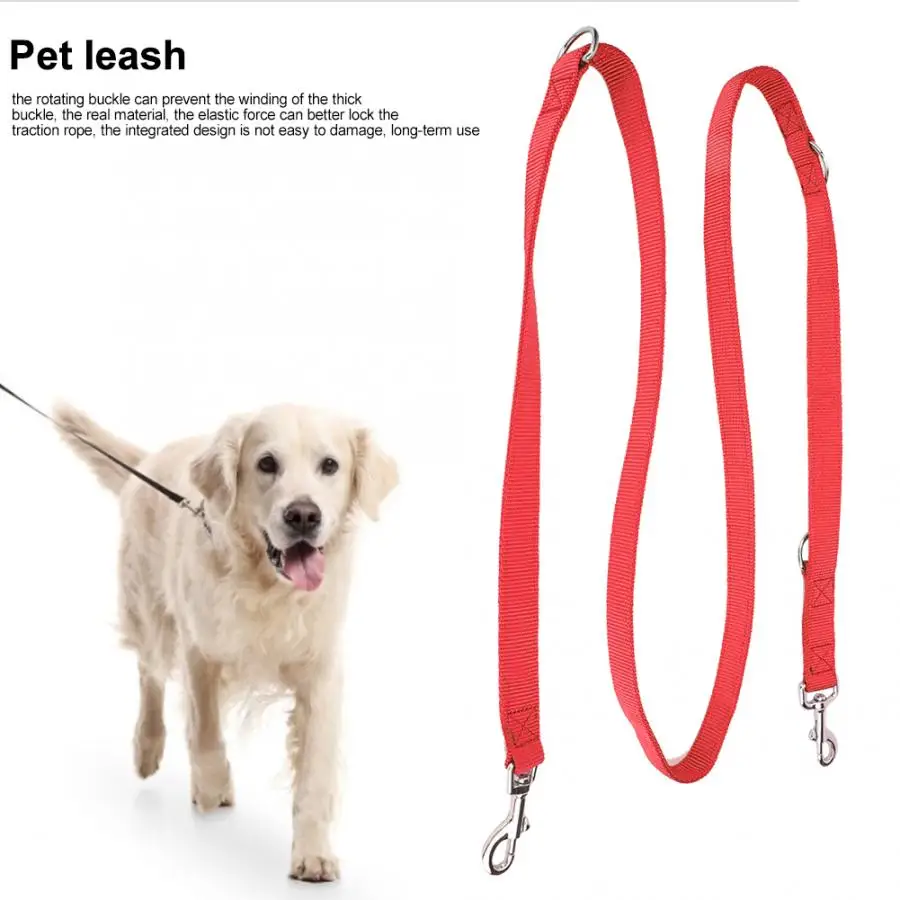 Новый стиль 2 м двойная пряжка нейлоновый гибкий поводок для собак прогулок с