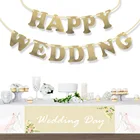 Счастливая свадьба, искусственное украшение, только что свадьба, воздушный шар, свадебные украшения NW07