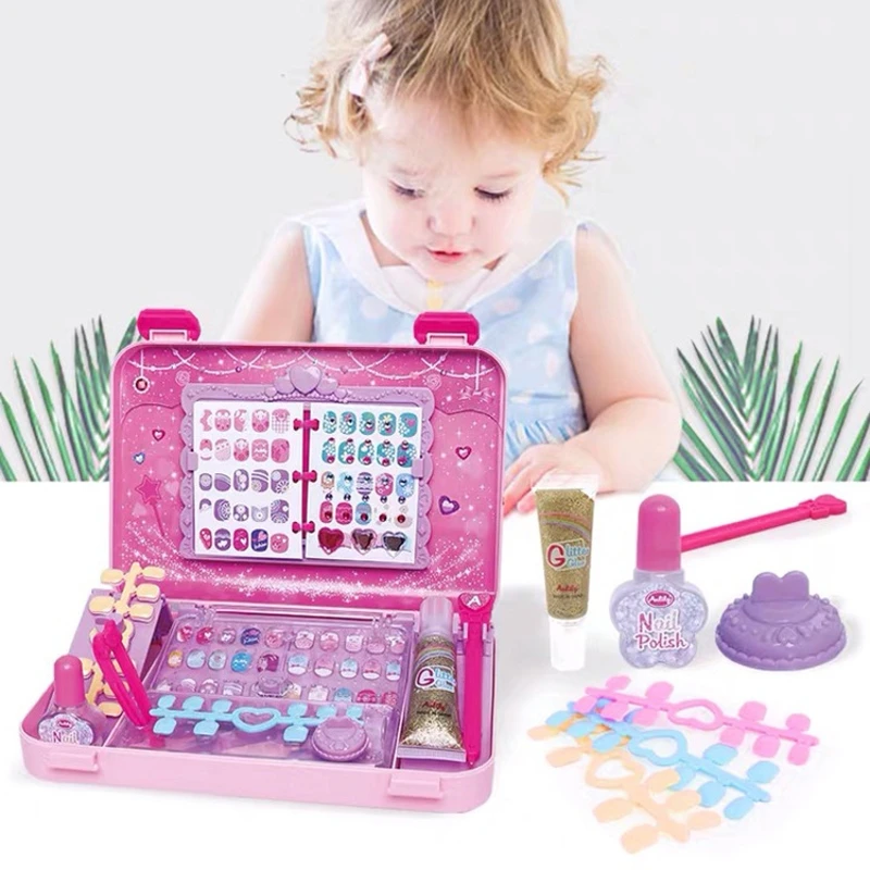 

280pcs Dreamy Nail Art Sets Nail Art Toys Girls Gifts Pretend Play Safe No Toxic For 4 5 6 7 8 Years Old Girls