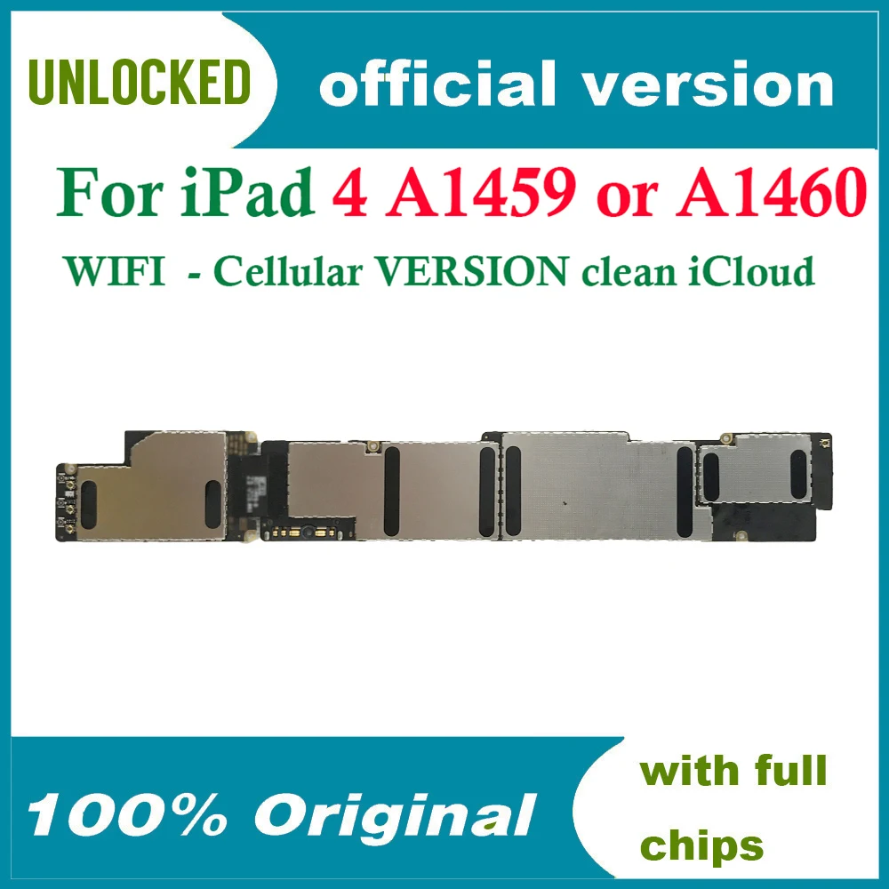 Материнская плата для IPad 4 чистая iCloud A1458 материнская полные чипы A1459 или A1460