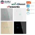 Умный сенсорный выключатель Tuya, европейский стандарт, Wi-Fi, не требует нейтрального провода, настенный сенсорный выключатель с 12каналами, подсветка для умного дома