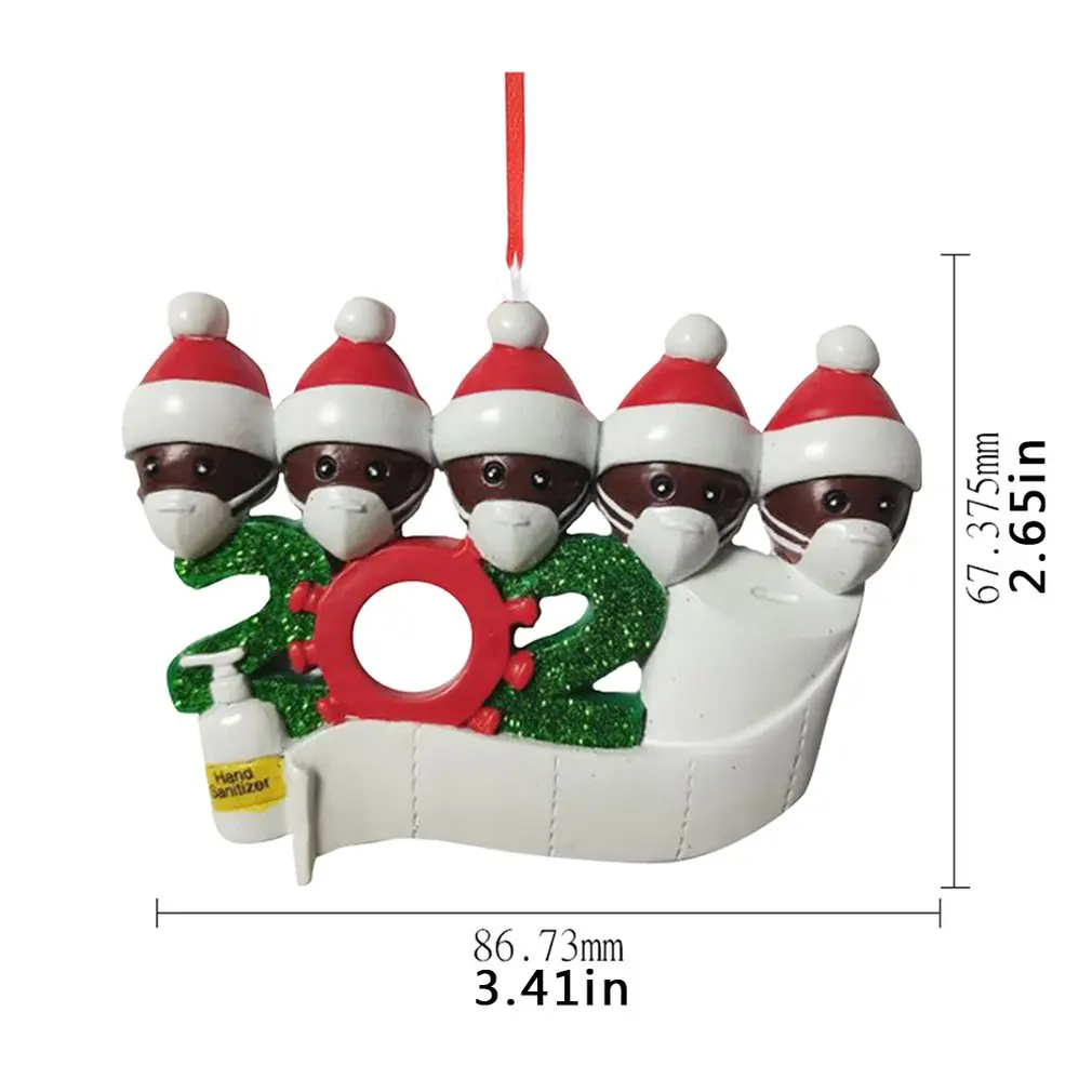 

Christmas Ornaments DIY Name Greetings Christmas Birthdays Party Decoration Face Masks Hand Sanitized Christmas Ornament